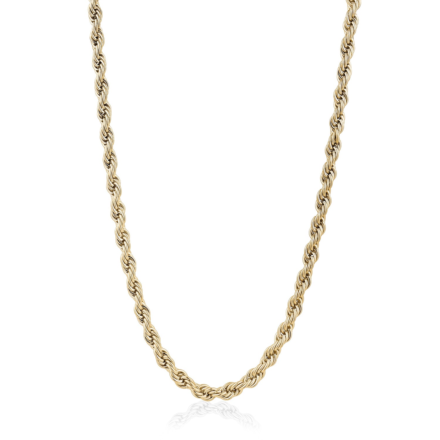 Gold Plated Rope Chain - 24"