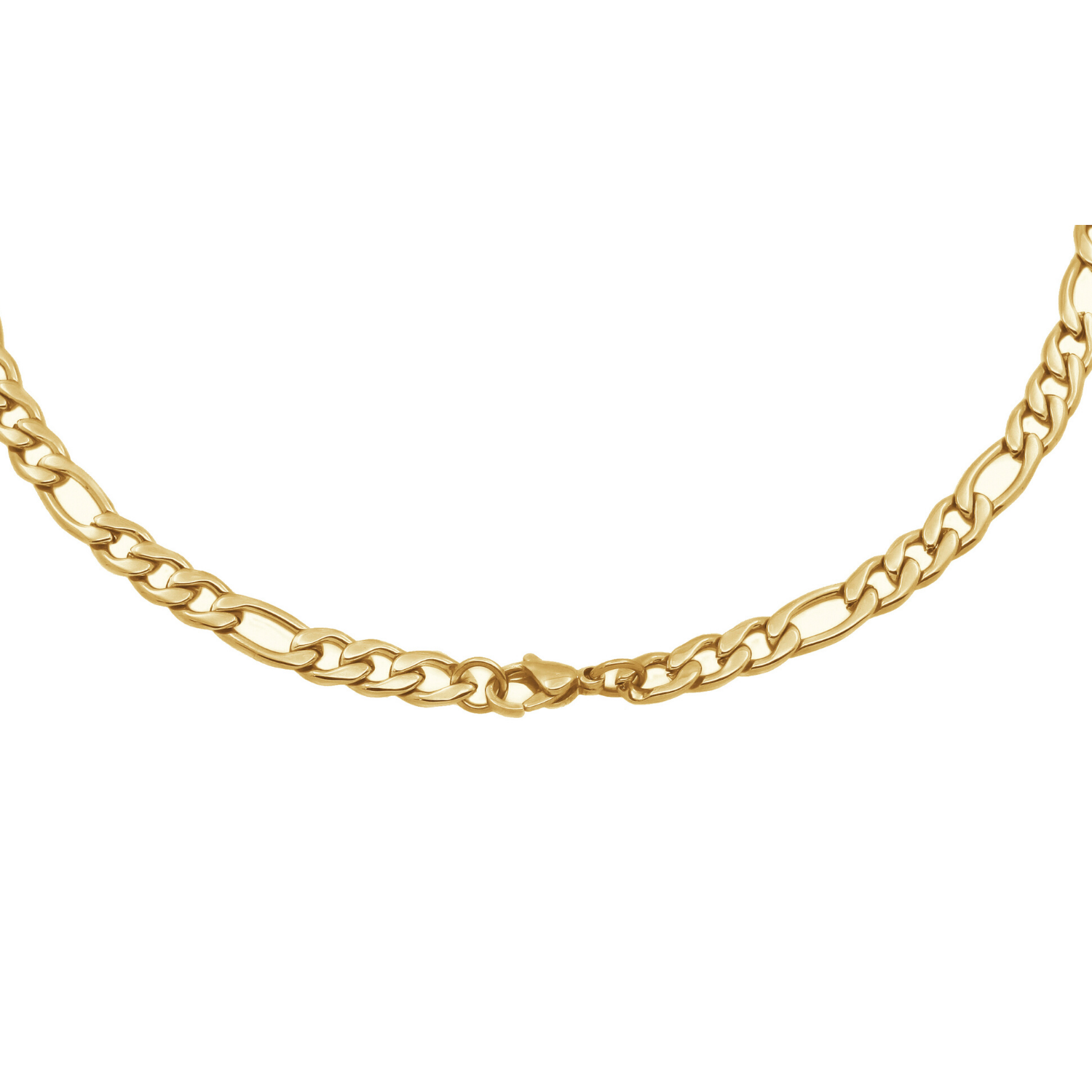 Stainless Steel Figaro Link Chain, 20"
