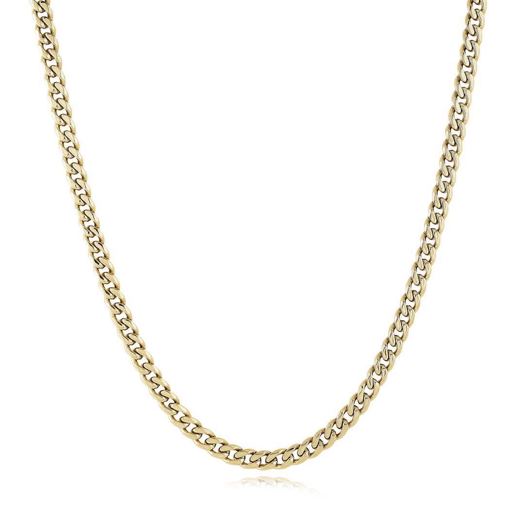 Yellow Stainless 4.6mm Curb Link Chain, 16"