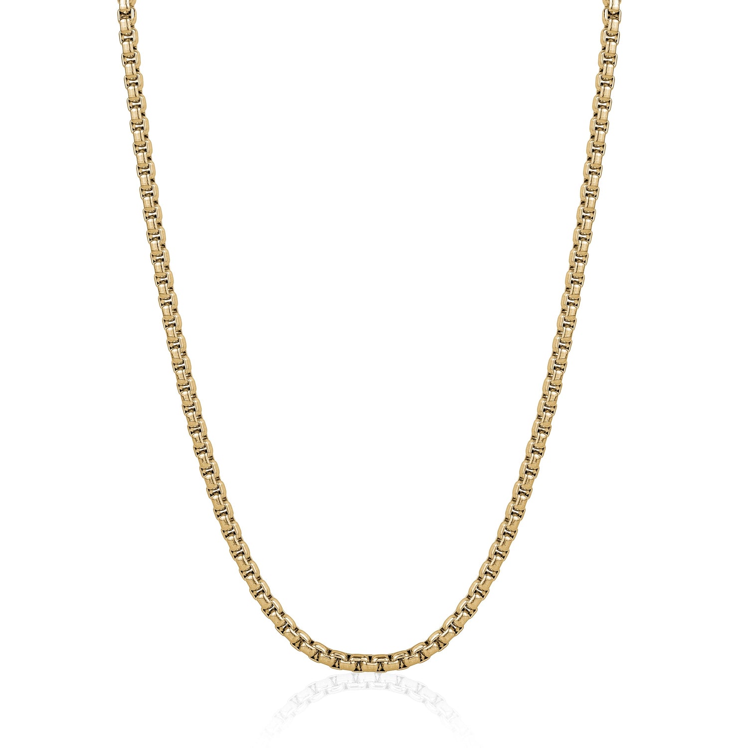 Italgem Gold Tone Box Chain, 24"