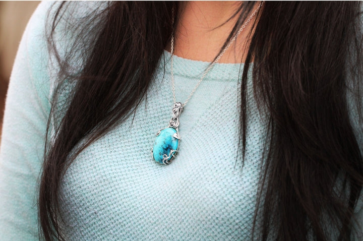 GNM Sterling Collection Turquoise Pendant