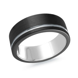 Malo Black Tungsten Ring, size 11.5