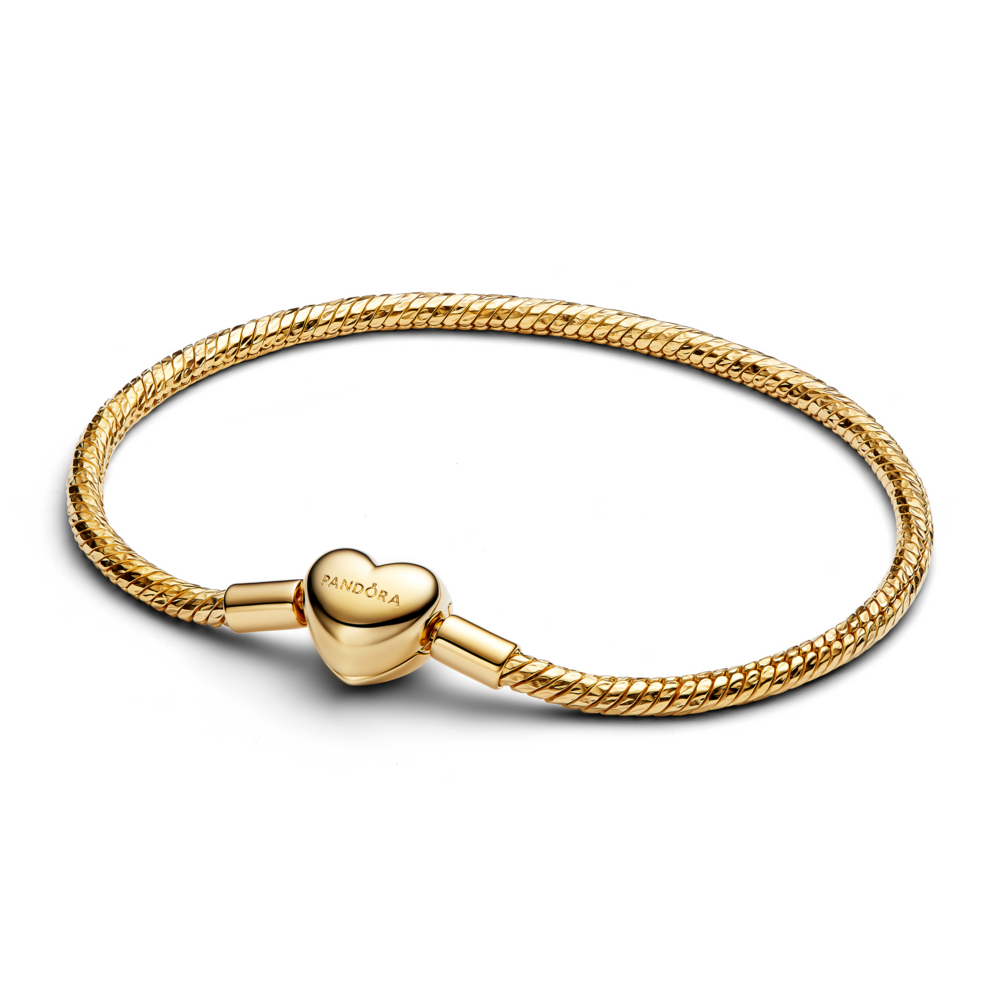 FINAL SALE - Heart Clasp Twisted Charm Bracelet, 7.5"