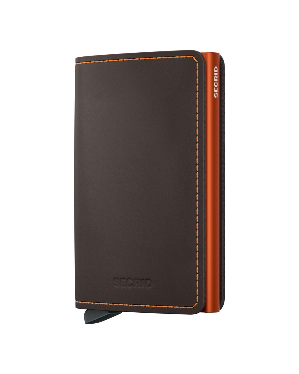 Secrid Slimwallet Matte Truffle and Orange.