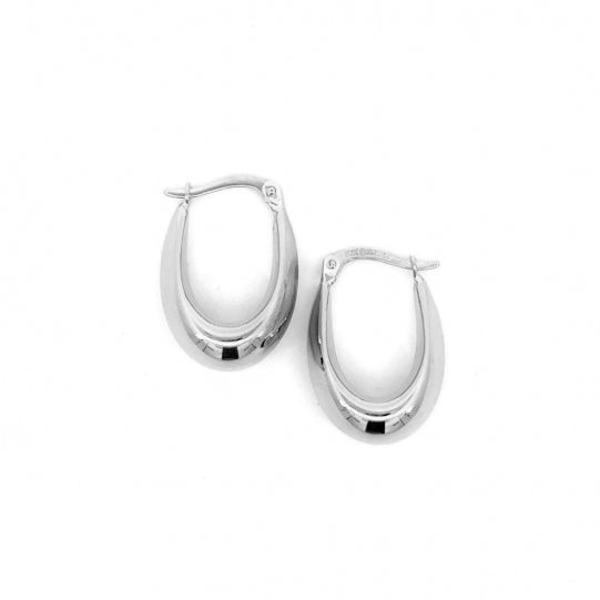10K 20MM Puffed Hoop Earrings