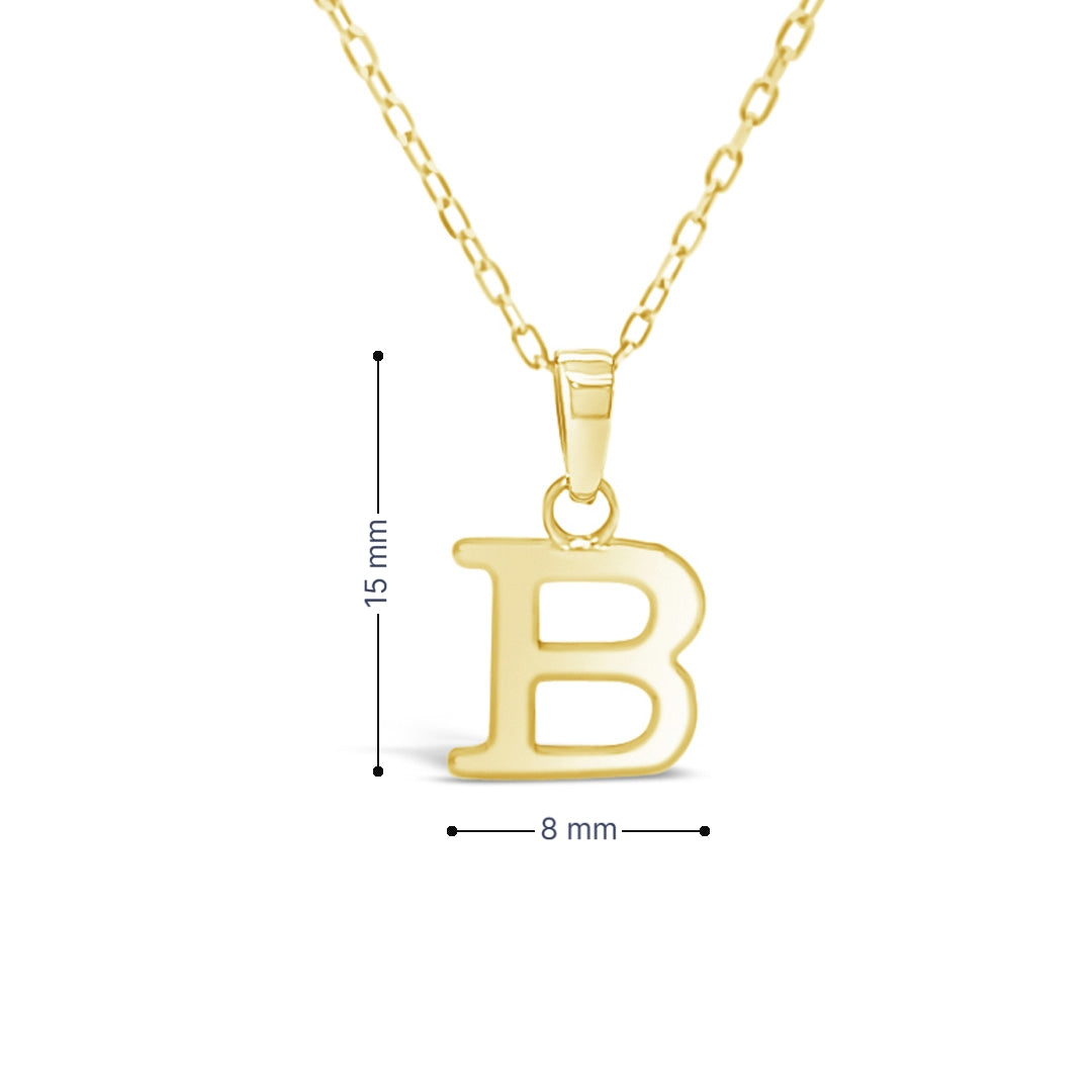 10K "B" Initial Pendant