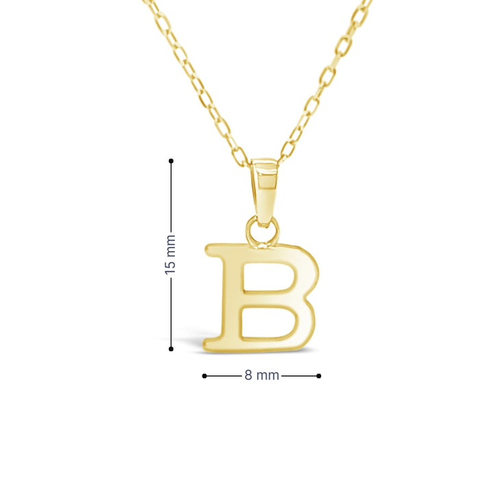 10K "B" Initial Pendant