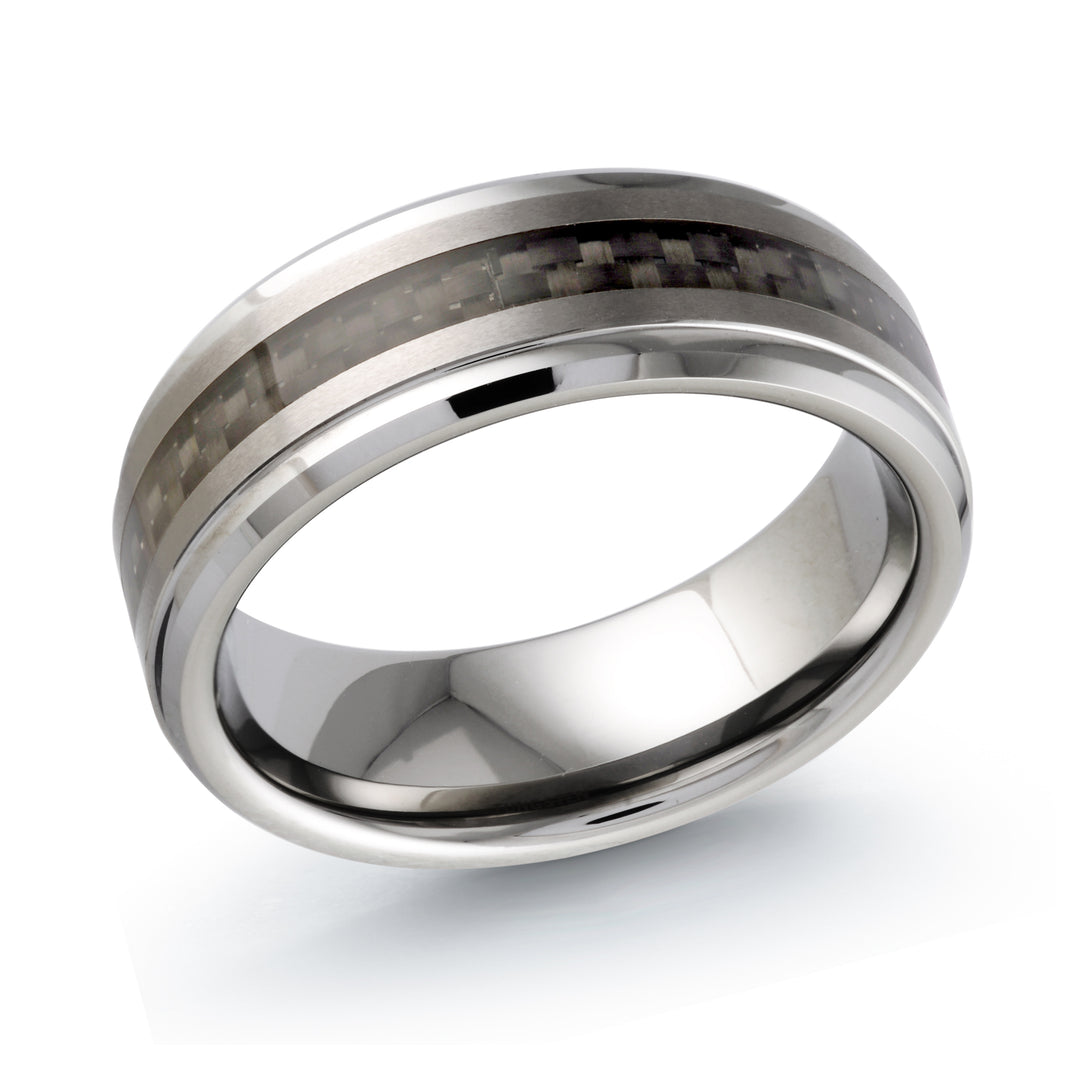 Tungsten & Carbon Fibre Band, size 10.0