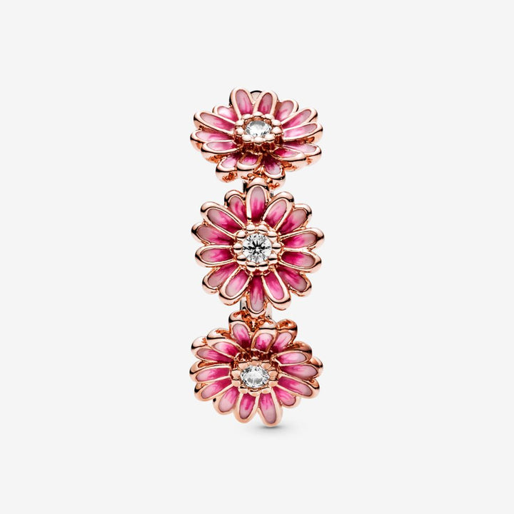 FINAL SALE - Pandora Pink Daisy Trio Flower Ring, Size 7