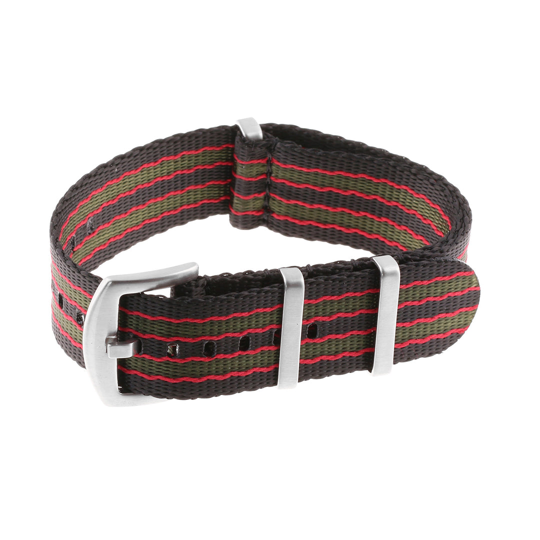 Seat belt nato strap black/red