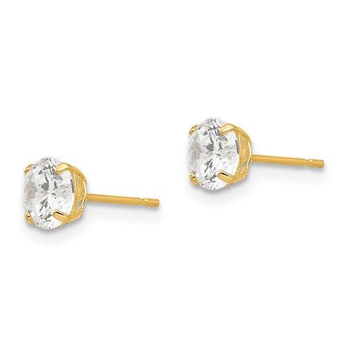 14K 5mm CZ Stud Earrings