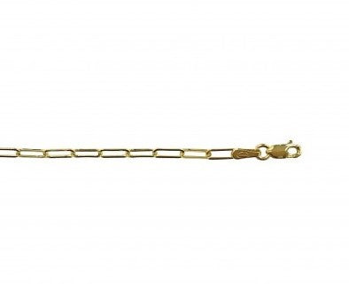 14K Paperclip Bracelet- 7.5"