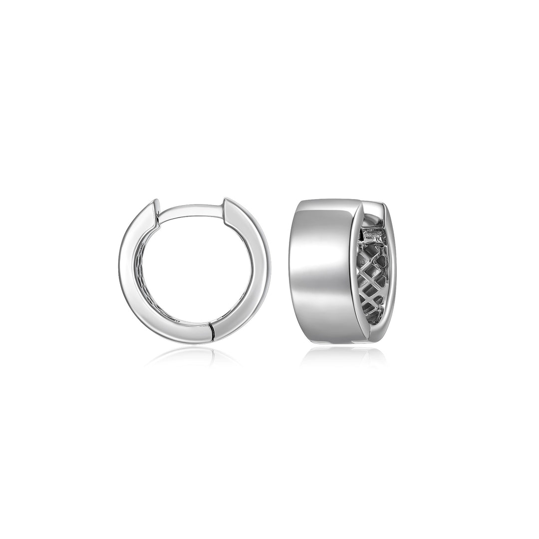 ETHOS "Basic" Silver Huggie Earrings.