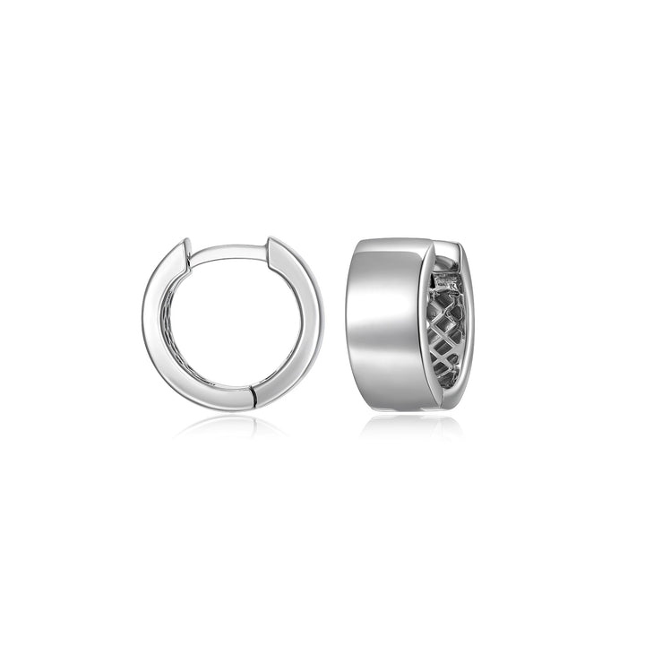 ETHOS "Basic" Silver Huggie Earrings.