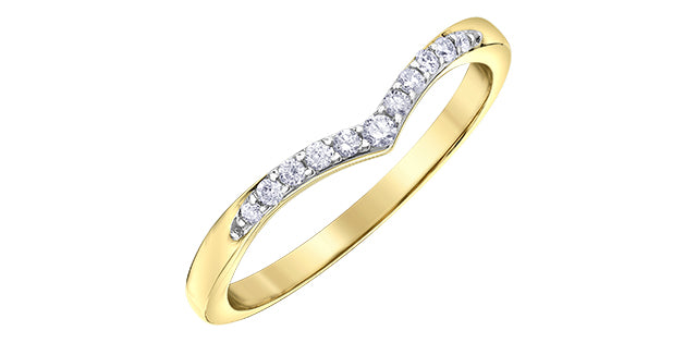 10k yellow gold diamond band 0.12ct