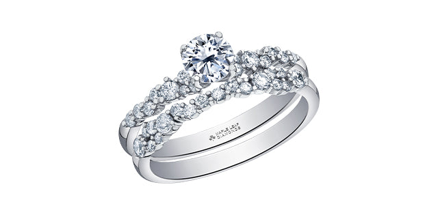 18 Karat Cont Engagement Ring, 0.51 CT Center