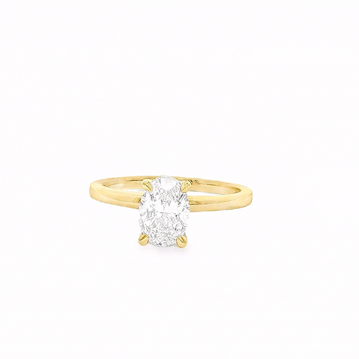 Lab-Grown 1.00CT Oval Diamond Engagement Ring