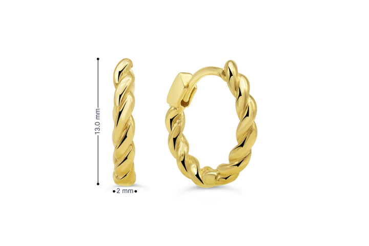 10 Karat 13.2MM Huggie Earrings