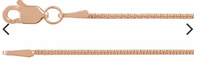 14 Karat Box Link Bracelet, 7 "
