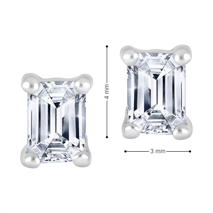 10k white gold stud earrings f