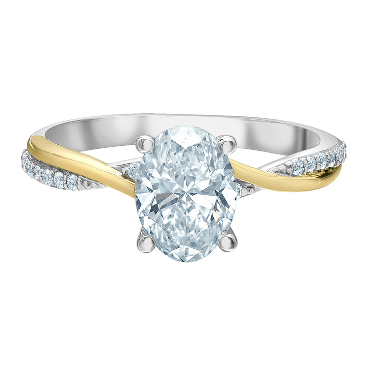 14k yellow gold  Lab Grown Dia