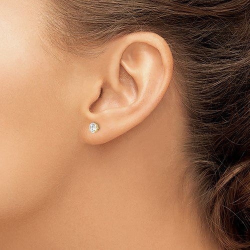 14K 5mm CZ Stud Earrings