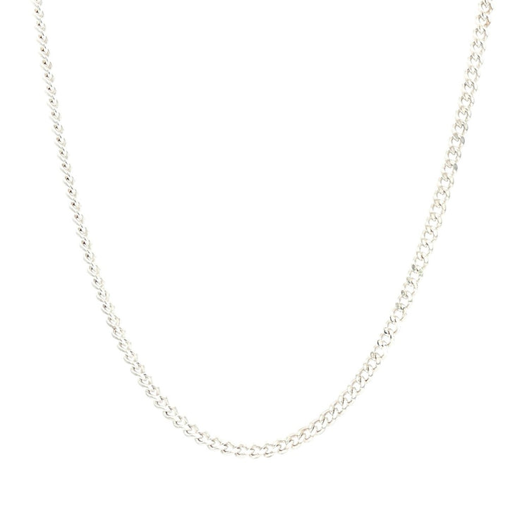 Sterling silver curb link chai