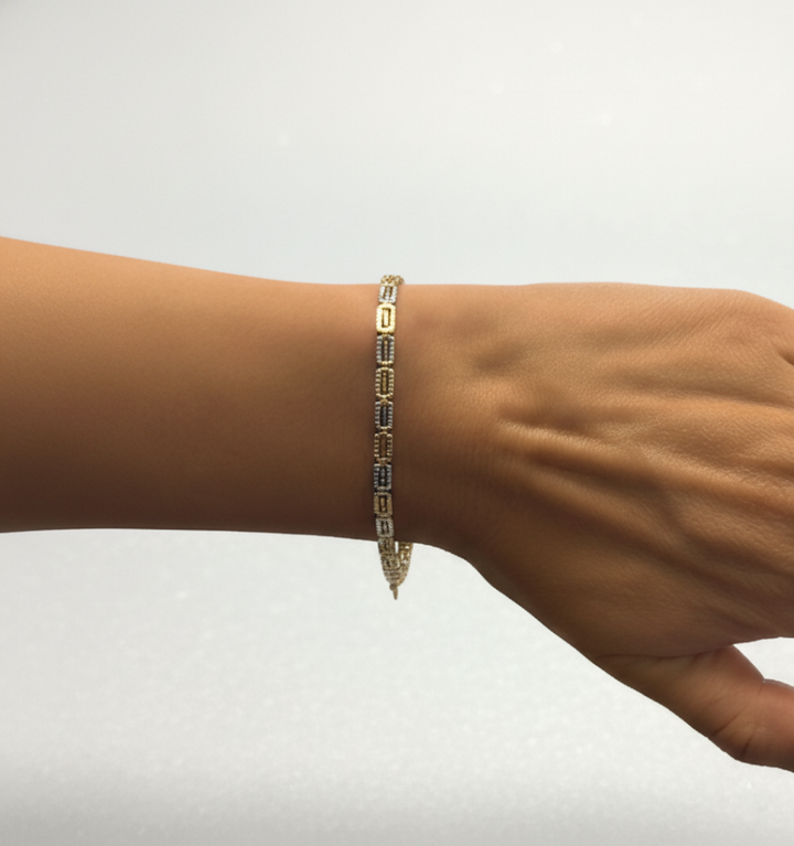 10k white and yellow two tone