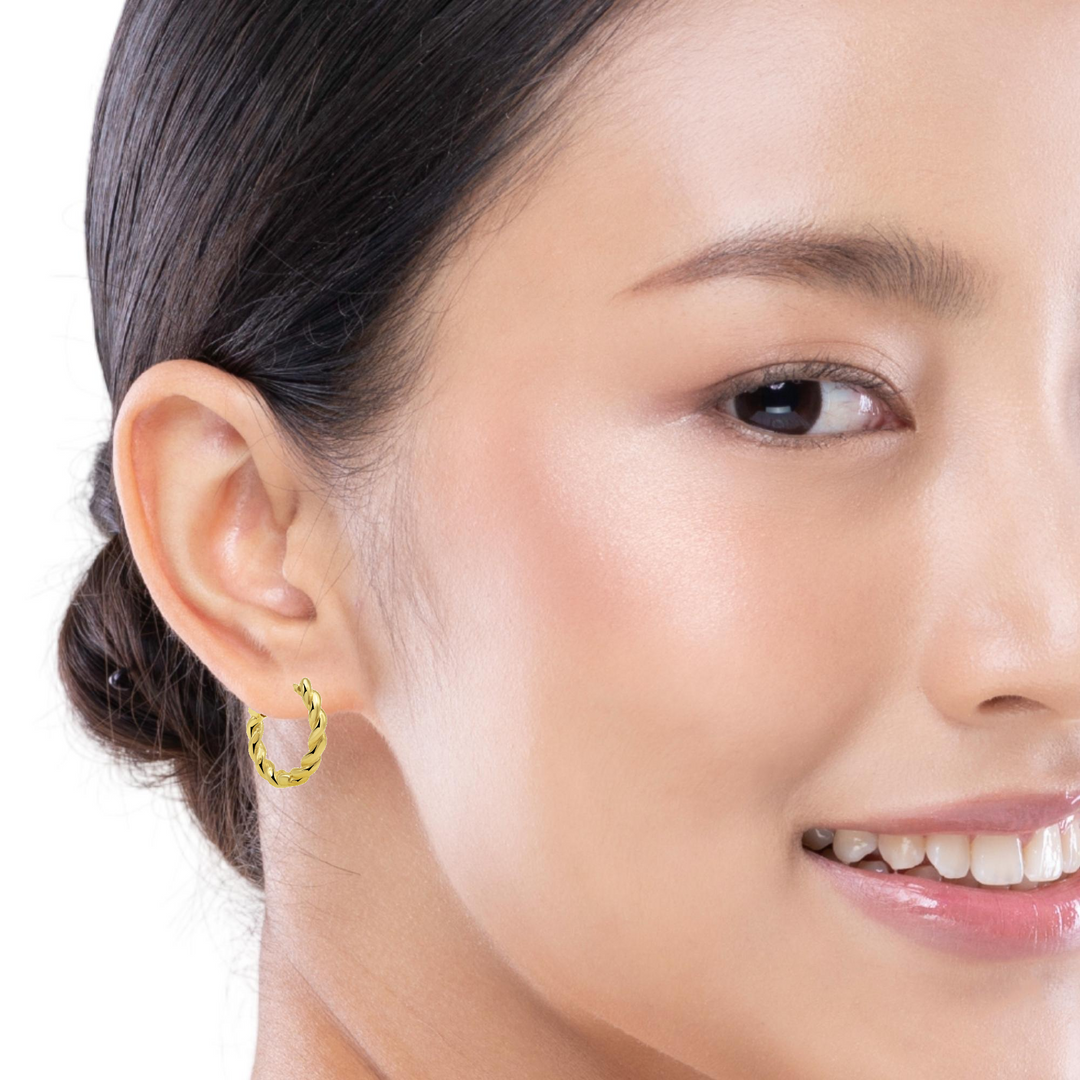 10 Karat 13.2MM Huggie Earrings