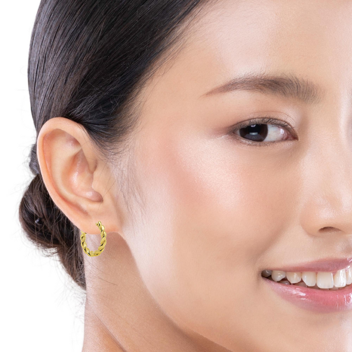 10 Karat 13.2MM Huggie Earrings