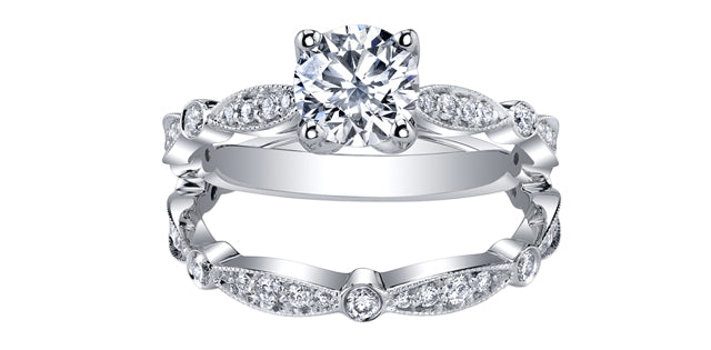 Maple Leaf Diamonds, Eternal Flames Collection 18k White Gold and Palladium Multi-Stone Engagement Ring