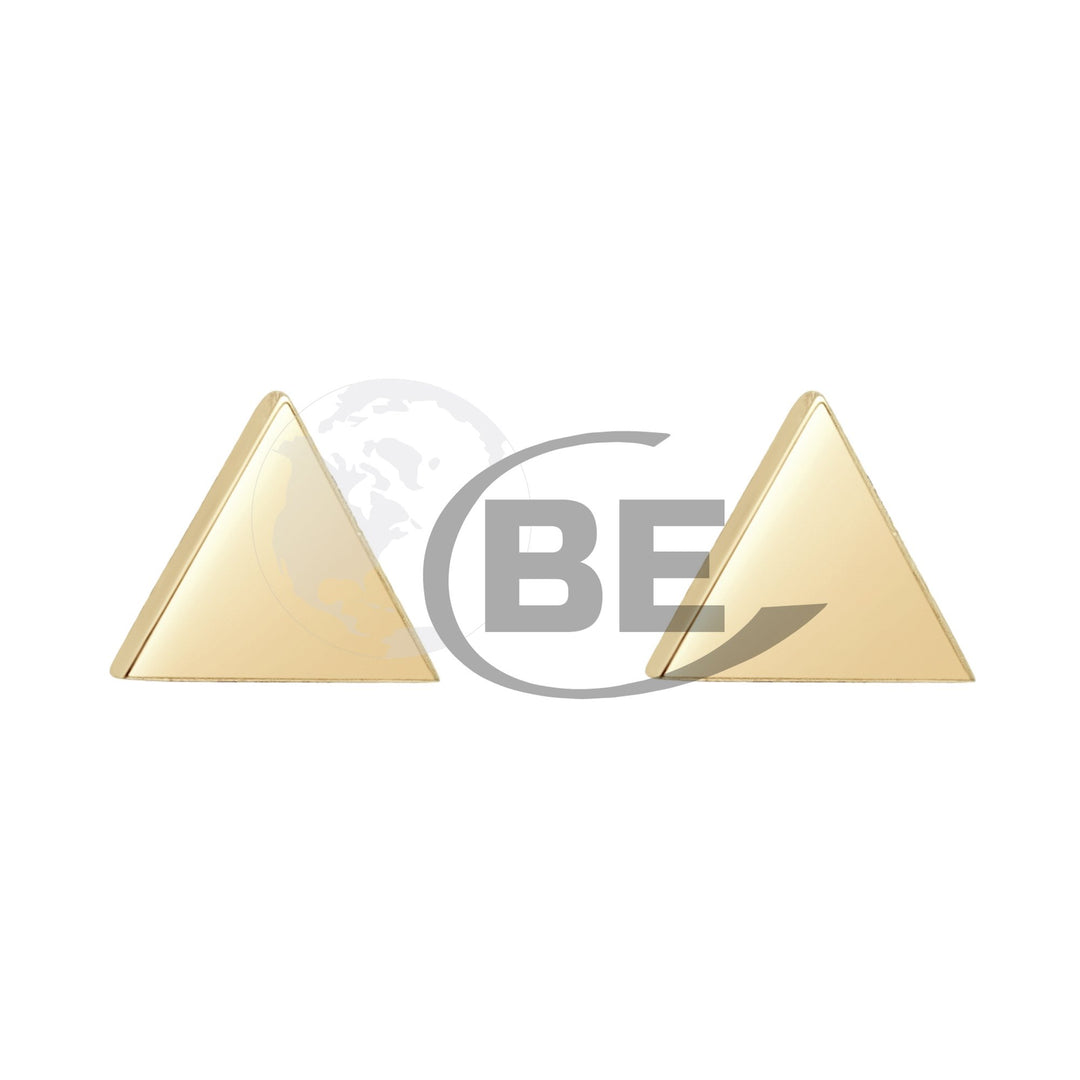 10K Triangle Stud Earrings