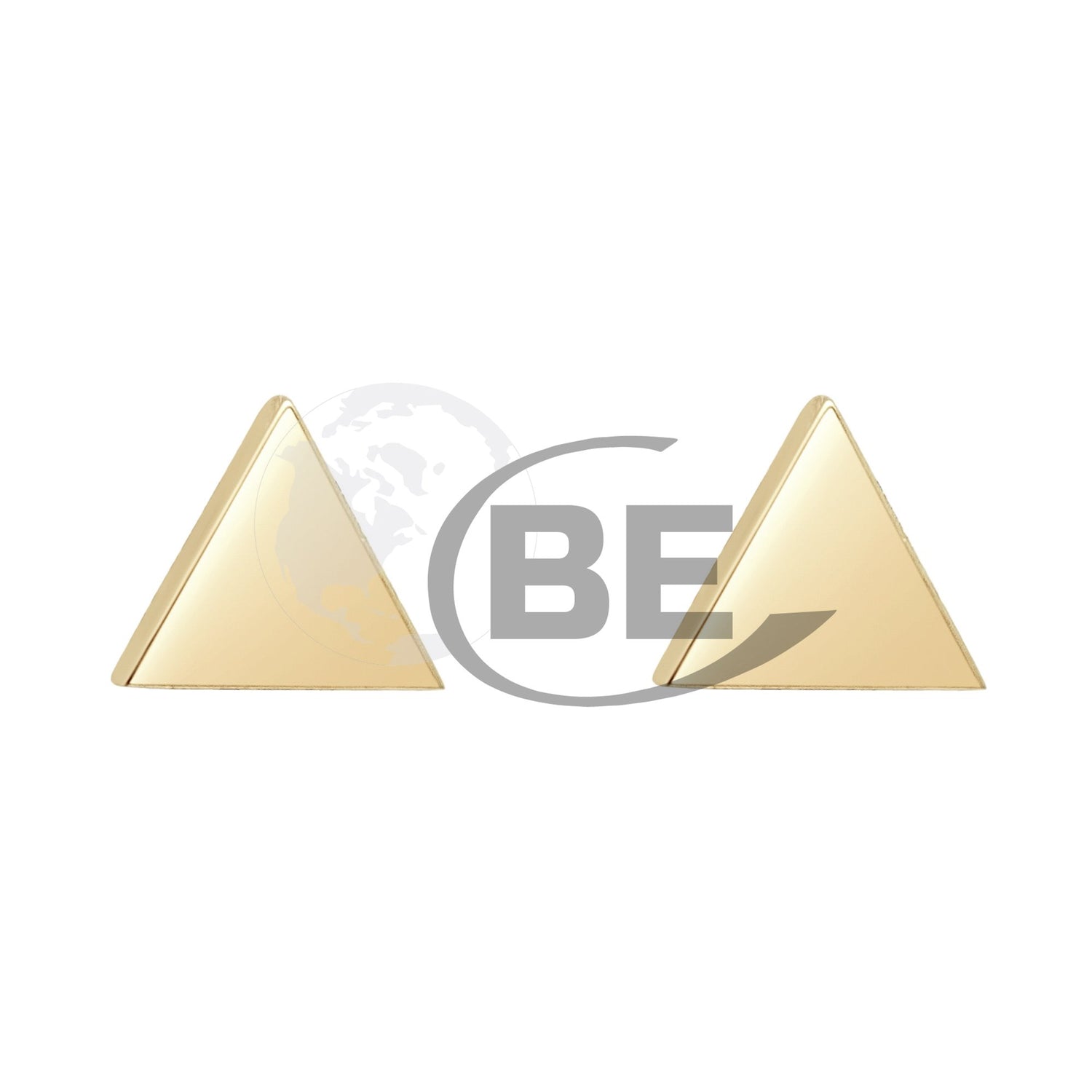 10K Triangle Stud Earrings