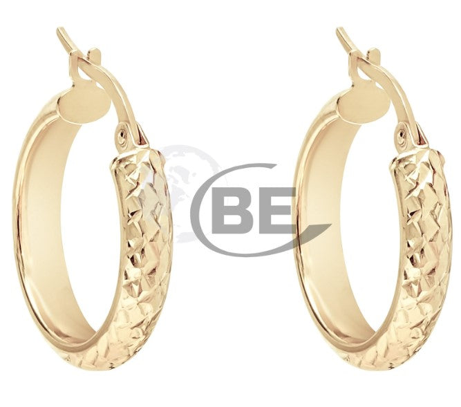 10 Karat Yellow Gold 25mm Hoop