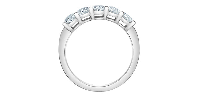 14k white gold Lab grown Oval Band