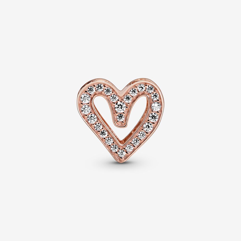 FINAL SALE - Pandora Sparkling Freehand Heart Charm