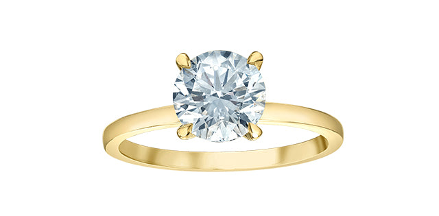 14k yellow gold  Lab Grown Dia