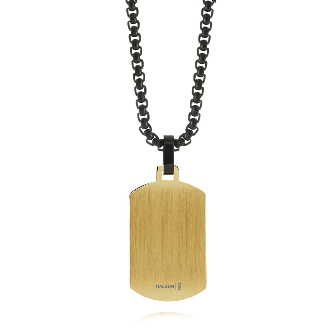 Italgem Steel Dog Tag Pendant