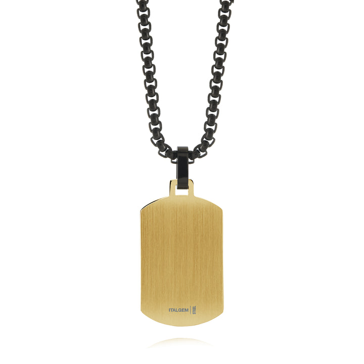 Italgem Steel Dog Tag Pendant