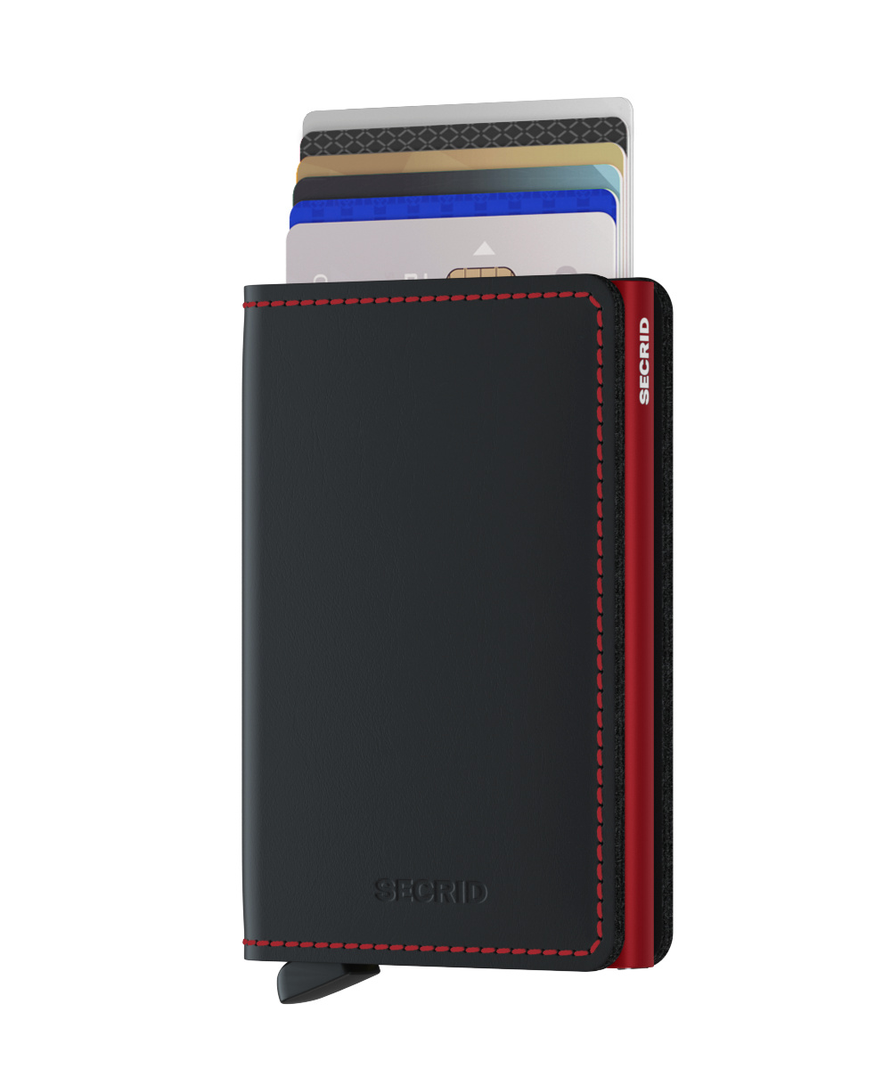 Secrid Slimwallet Matte Black & Red