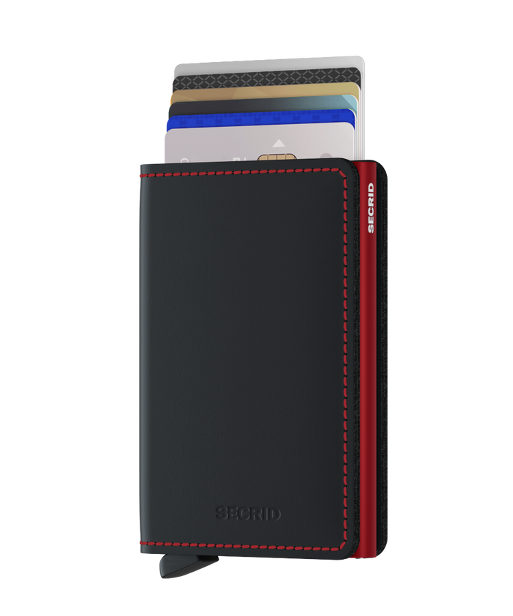 Secrid Slimwallet Matte Black & Red