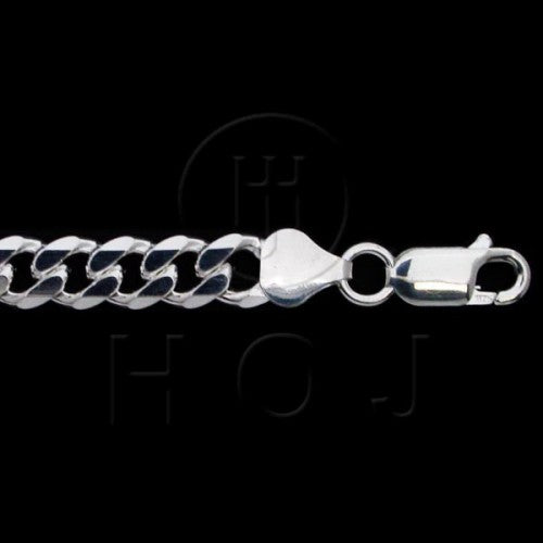 Sterling Silver Curb Link 8" Bracelet