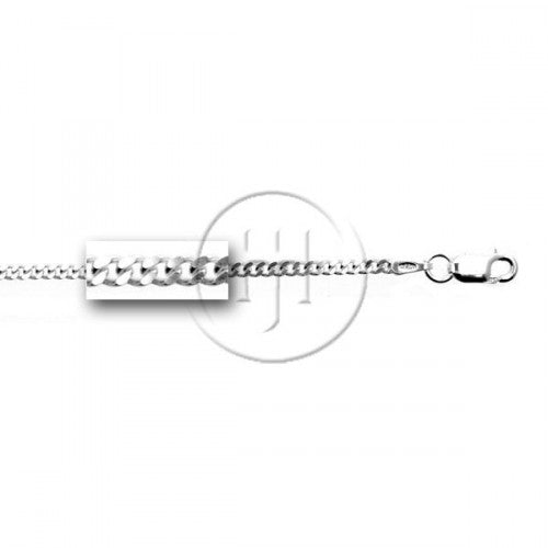 Silver 2.2mm Curb Chain-30"