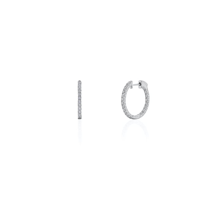 1.50TDW  Hoop Earrings