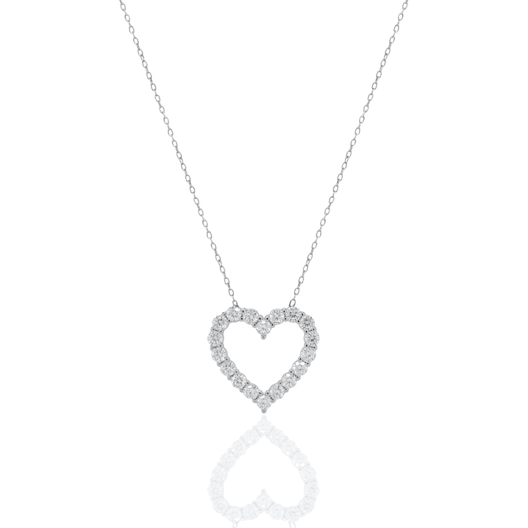 Rhodium-plated sterling silver