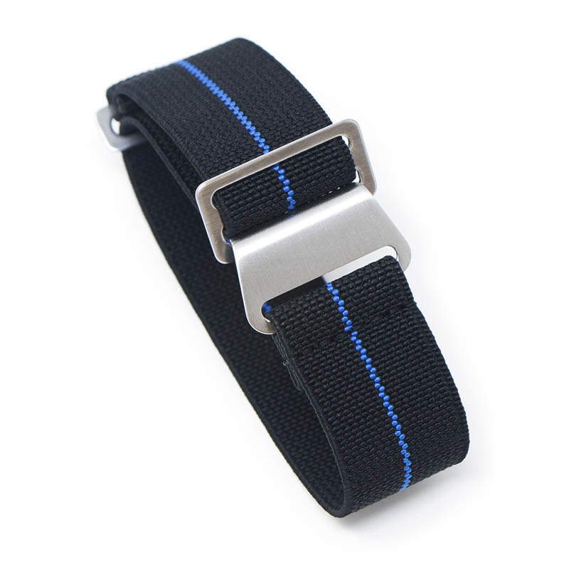 Elastic nato strap black & blu