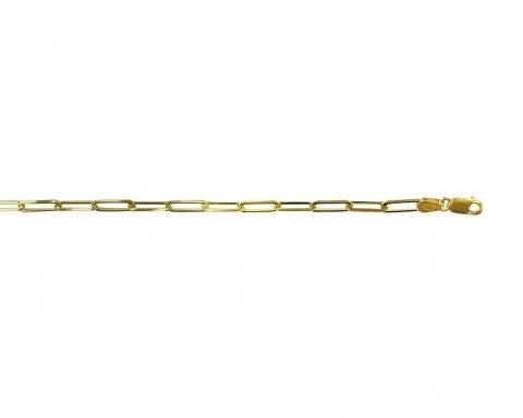 14K Paperclip Bracelet- 7.5"