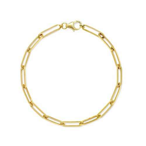 Gold Vermeil Paperclip Link Chain - 18"