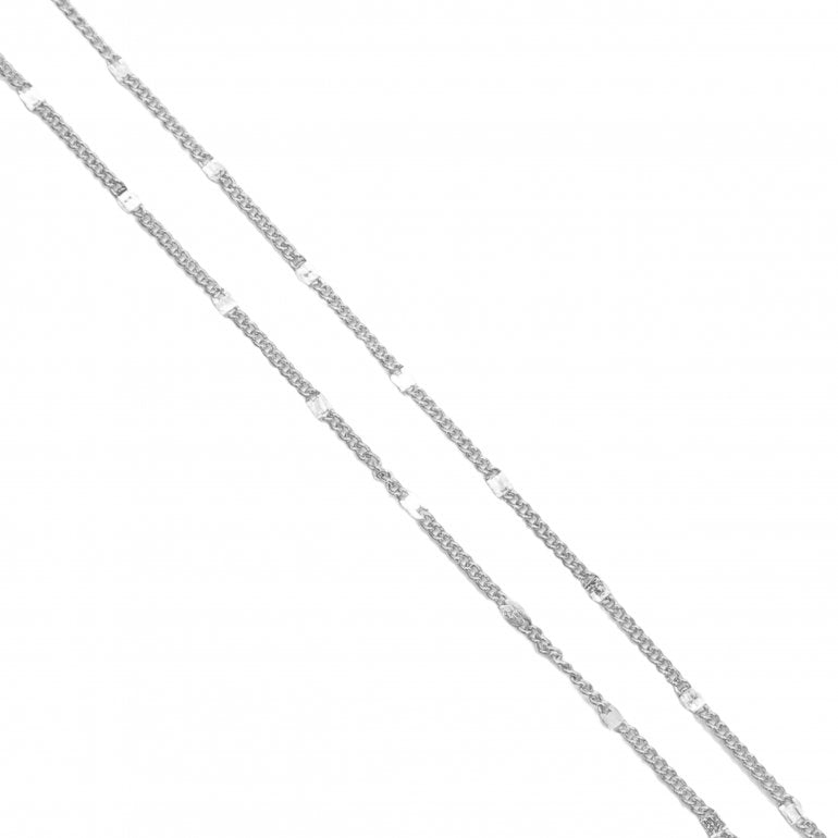 Sterling Silver Station Chain- 18"
