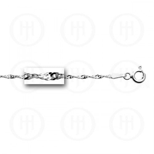 Silver Singapore Link Chain - 18"